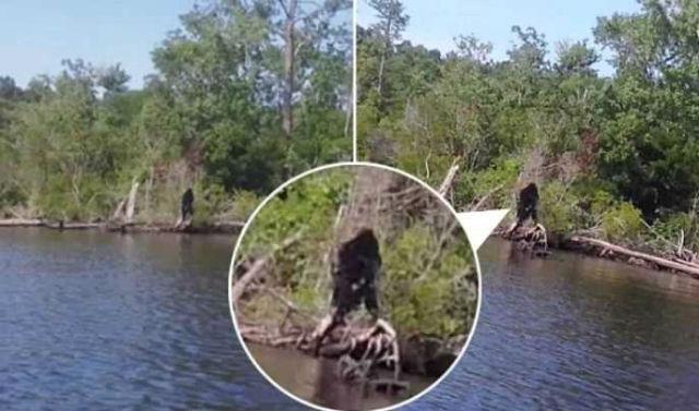 Rybak zapechatlel poyavlenie snezhnogo cheloveka