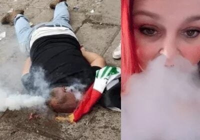 На протестах в Колумбии из головы нескольких митингующих пошел дым 21 63173012