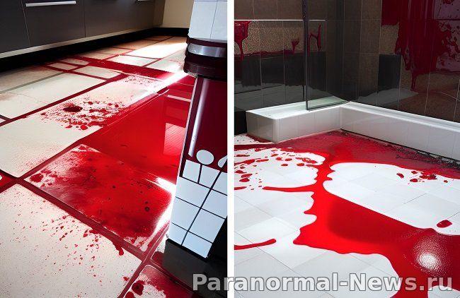 Загадка человеческой крови, необъяснимым образом текущей из пола 18 05797461