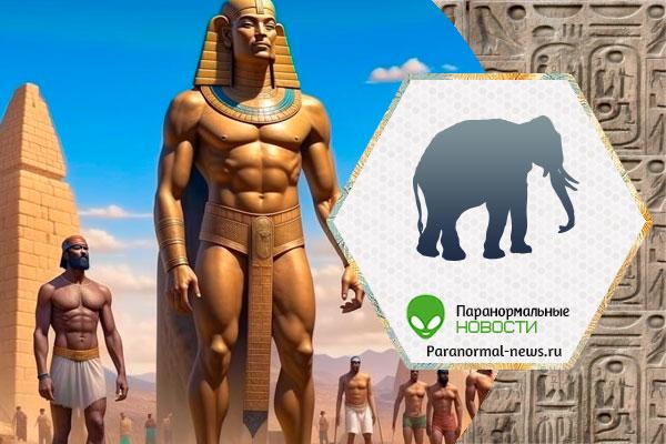 Загадка нубийской фрески с великаном, несущим двух слонов 18 15734634